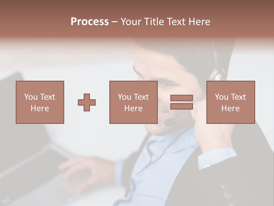Berater Motiviert Headset PowerPoint Template