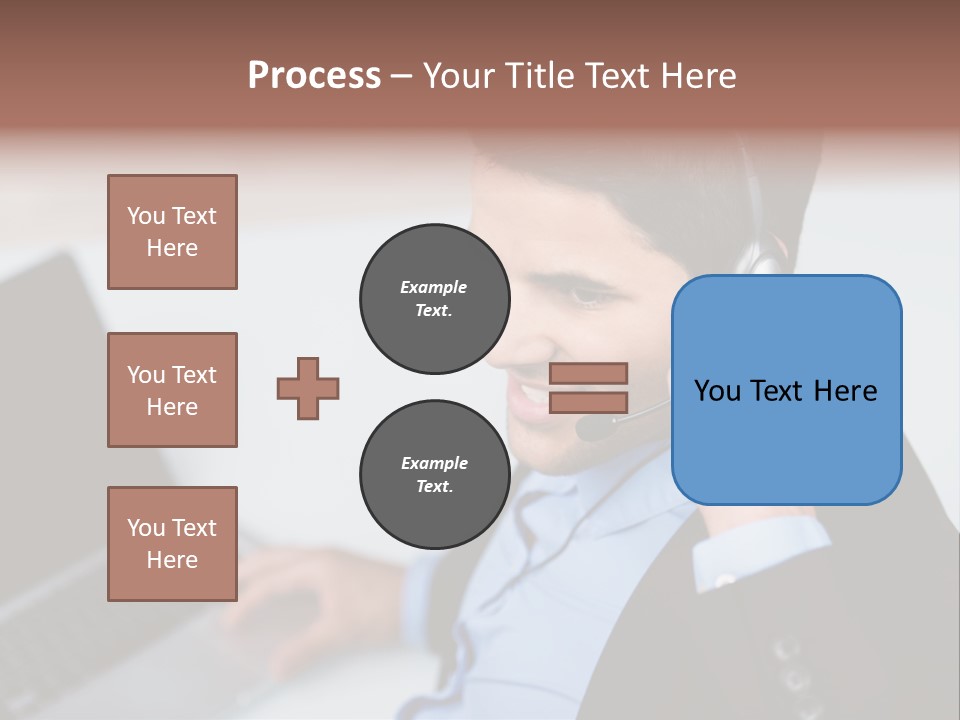 Berater Motiviert Headset PowerPoint Template
