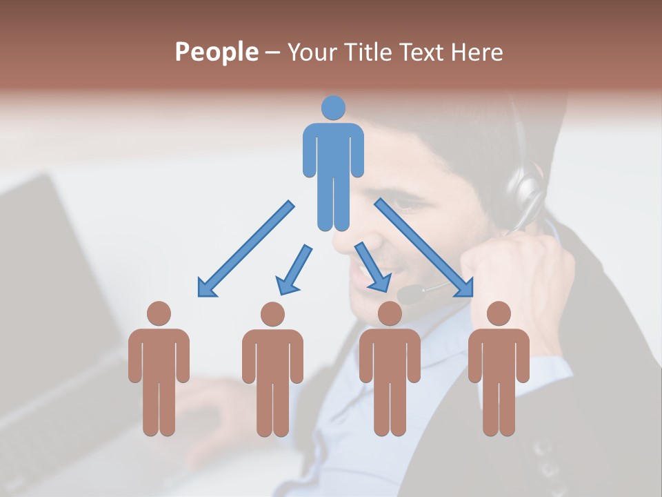 Berater Motiviert Headset PowerPoint Template