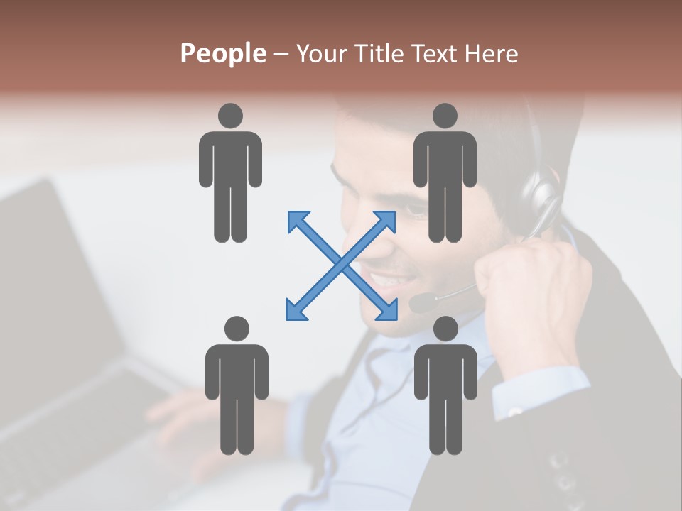 Berater Motiviert Headset PowerPoint Template