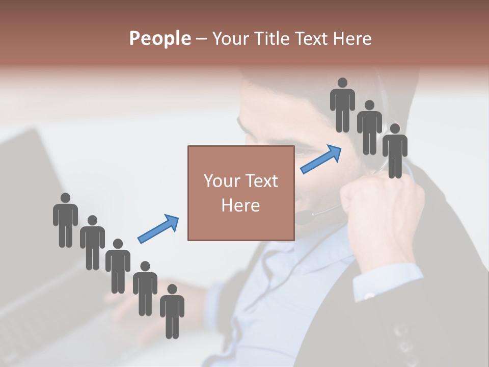 Berater Motiviert Headset PowerPoint Template