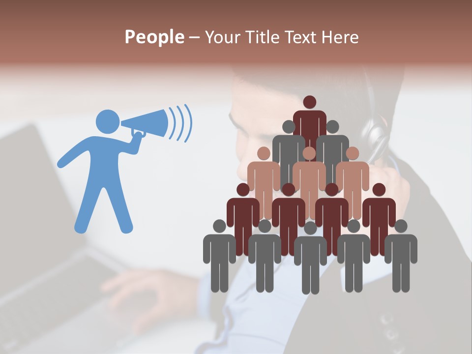 Berater Motiviert Headset PowerPoint Template