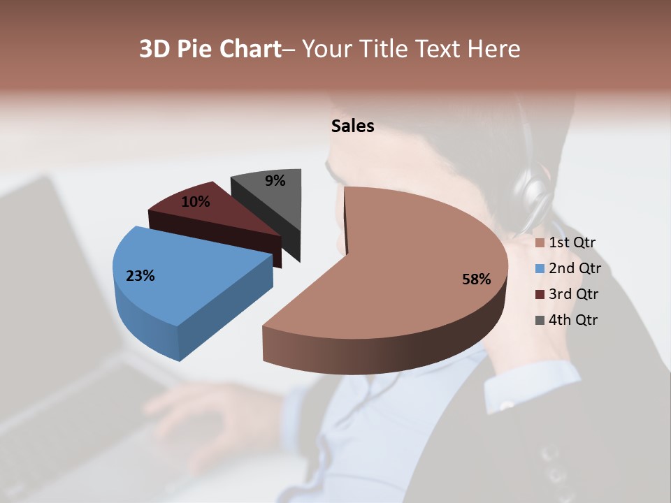 Berater Motiviert Headset PowerPoint Template