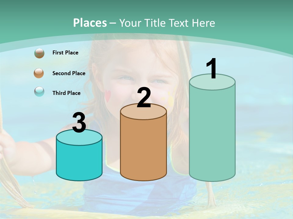 Swing Waterpark White PowerPoint Template