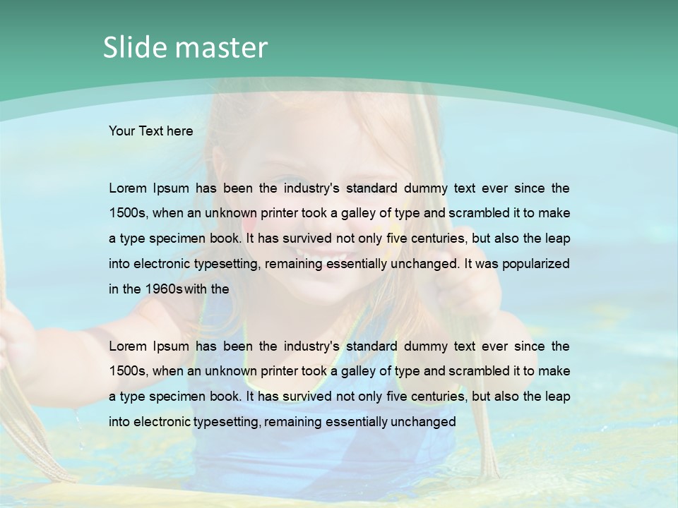 Swing Waterpark White PowerPoint Template