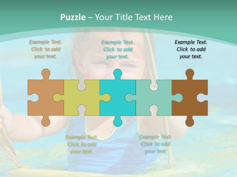 Swing Waterpark White PowerPoint Template