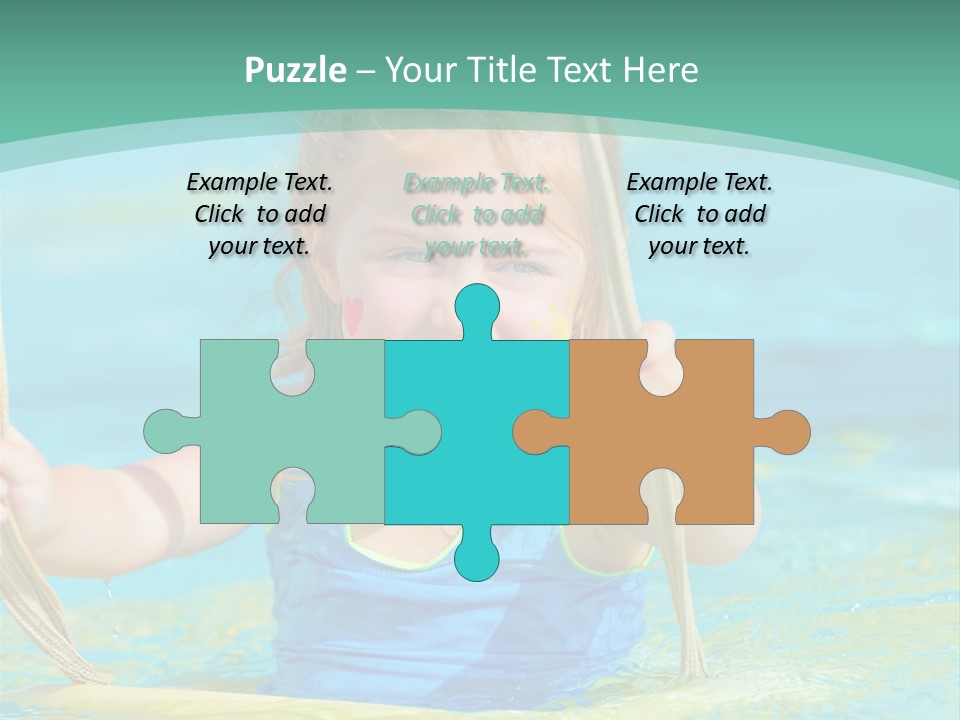 Swing Waterpark White PowerPoint Template