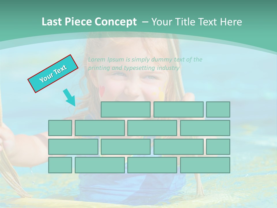 Swing Waterpark White PowerPoint Template