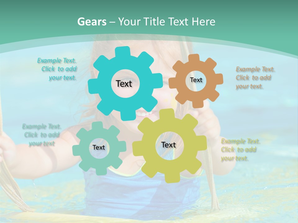 Swing Waterpark White PowerPoint Template