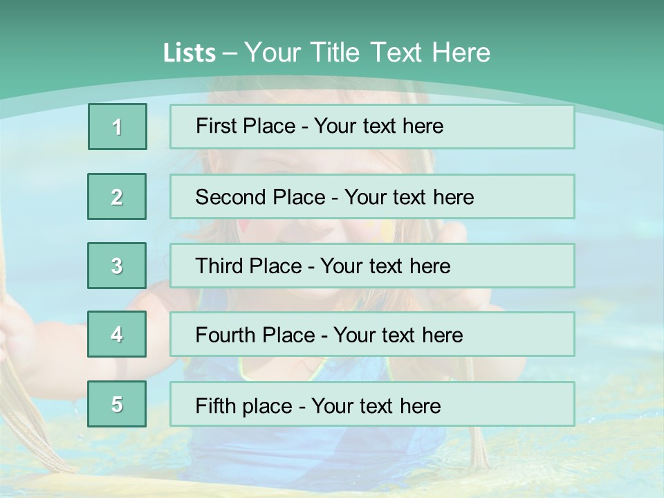 Swing Waterpark White PowerPoint Template