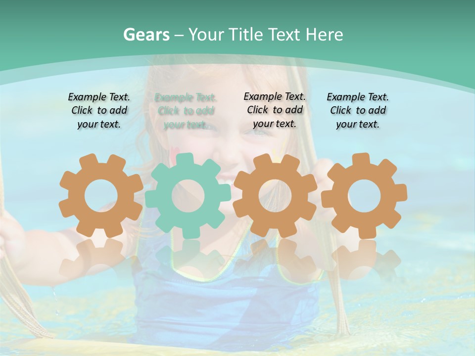 Swing Waterpark White PowerPoint Template