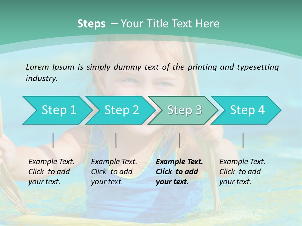 Swing Waterpark White PowerPoint Template