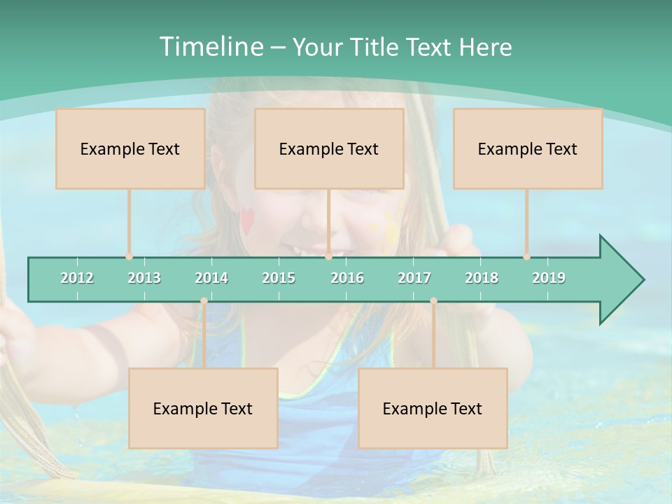 Swing Waterpark White PowerPoint Template