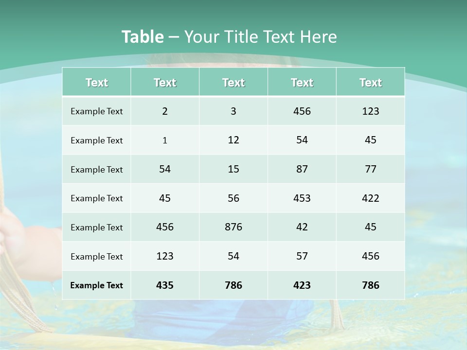Swing Waterpark White PowerPoint Template