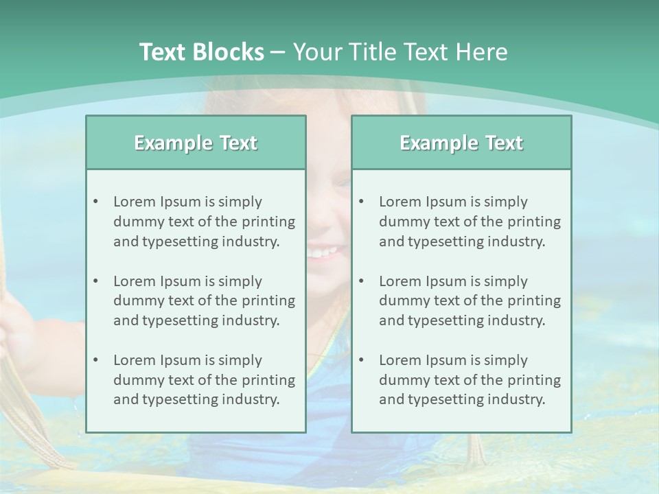 Swing Waterpark White PowerPoint Template