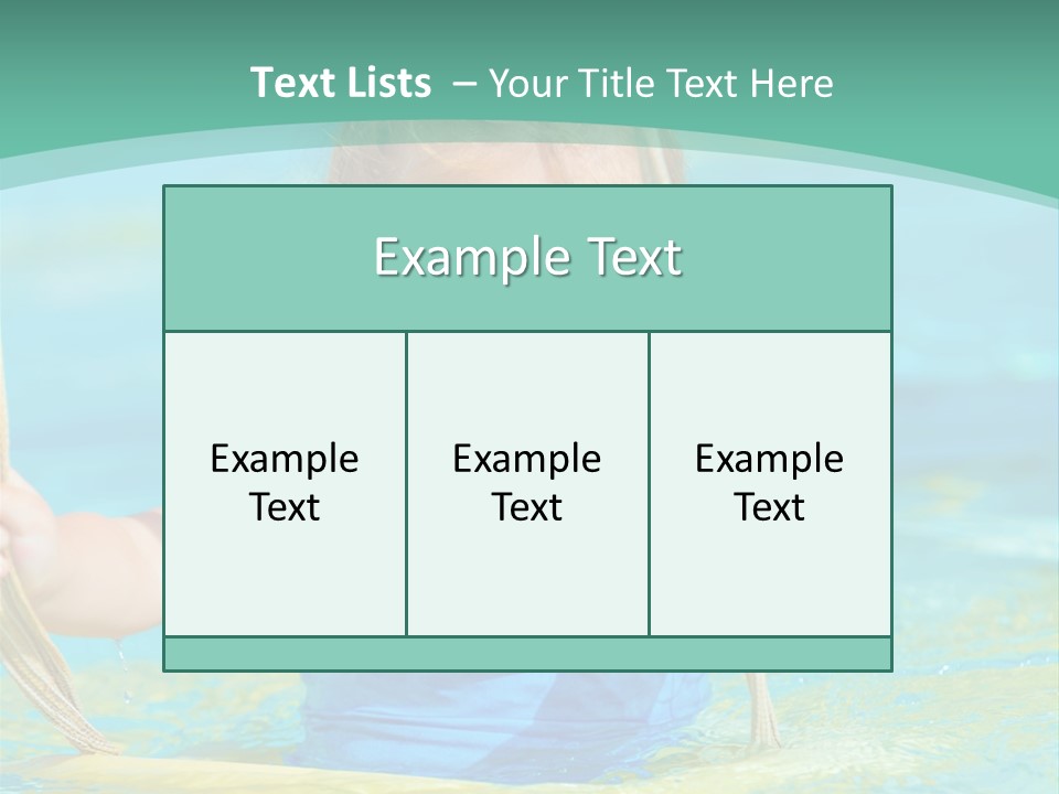 Swing Waterpark White PowerPoint Template