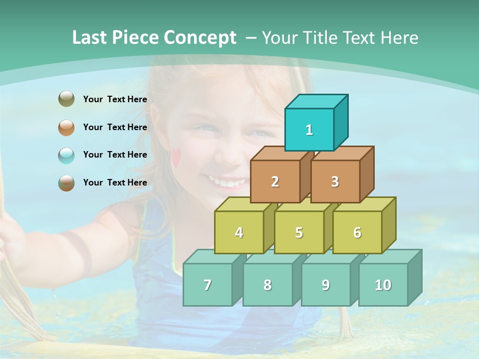 Swing Waterpark White PowerPoint Template