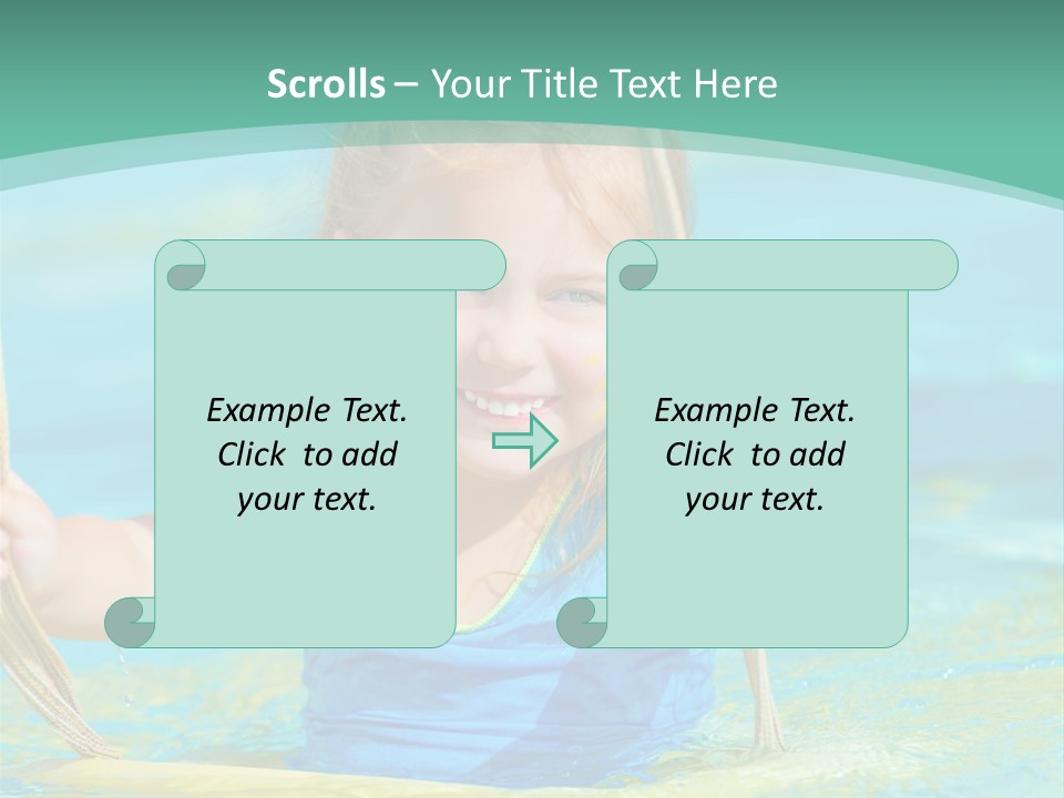 Swing Waterpark White PowerPoint Template