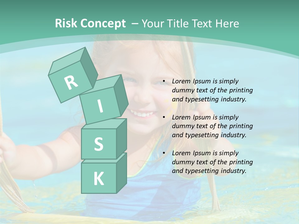 Swing Waterpark White PowerPoint Template