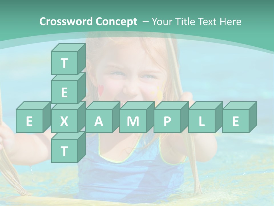 Swing Waterpark White PowerPoint Template