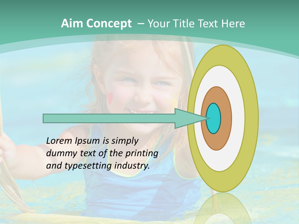 Swing Waterpark White PowerPoint Template