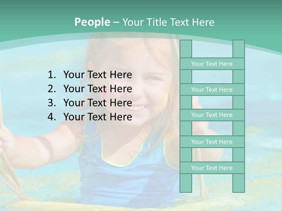 Swing Waterpark White PowerPoint Template
