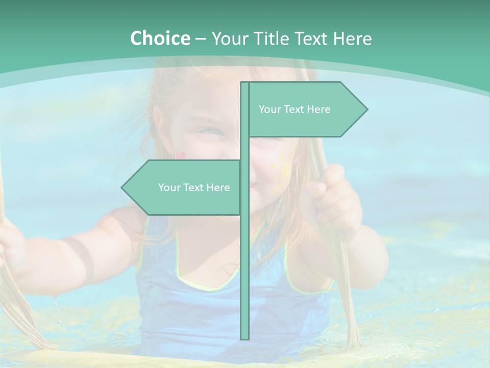 Swing Waterpark White PowerPoint Template