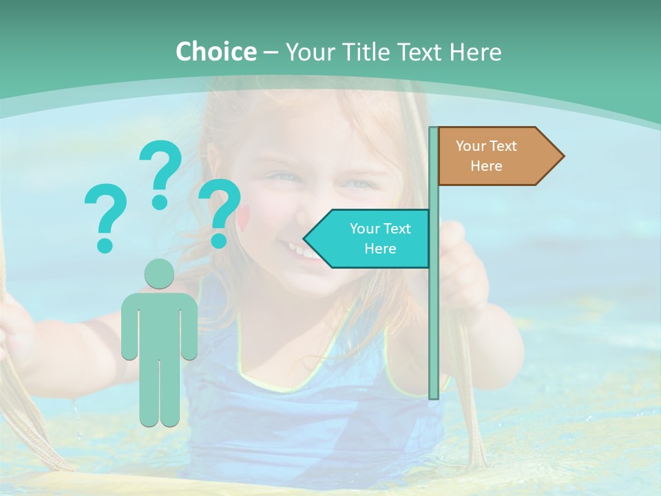 Swing Waterpark White PowerPoint Template