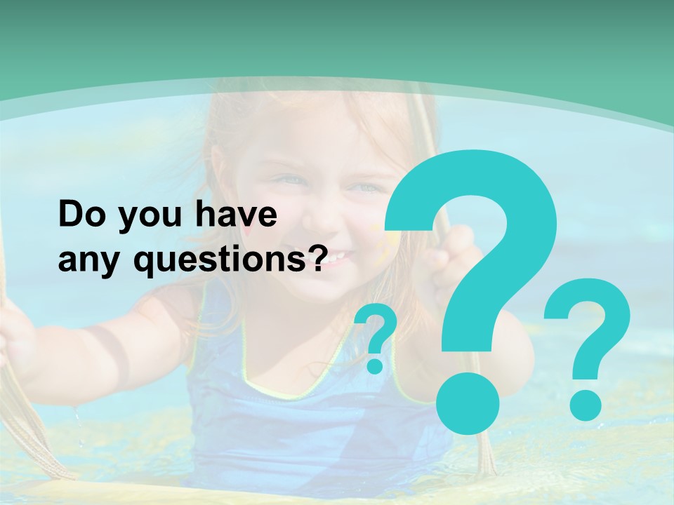 Swing Waterpark White PowerPoint Template