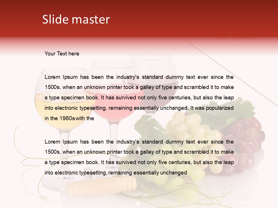 White Vineyard Vine PowerPoint Template