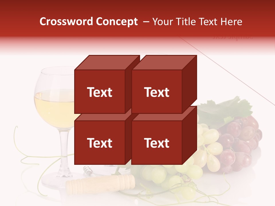 White Vineyard Vine PowerPoint Template