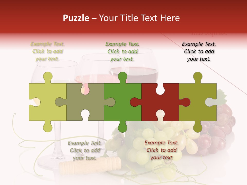 White Vineyard Vine PowerPoint Template