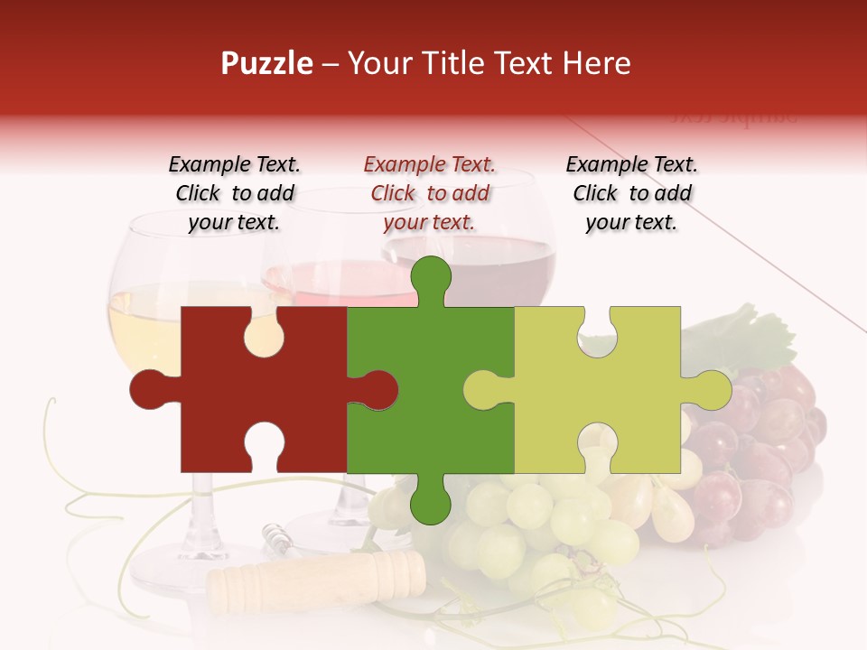 White Vineyard Vine PowerPoint Template