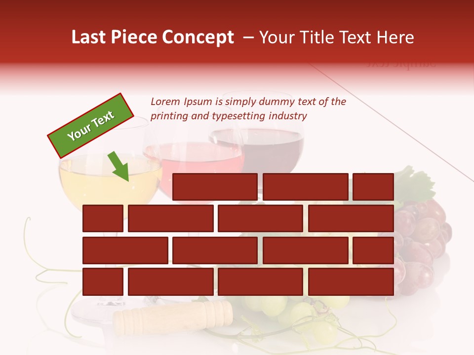 White Vineyard Vine PowerPoint Template