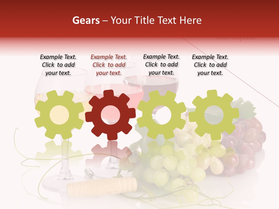 White Vineyard Vine PowerPoint Template