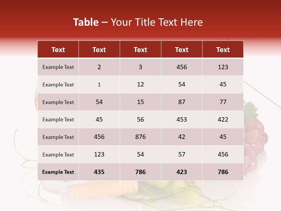 White Vineyard Vine PowerPoint Template