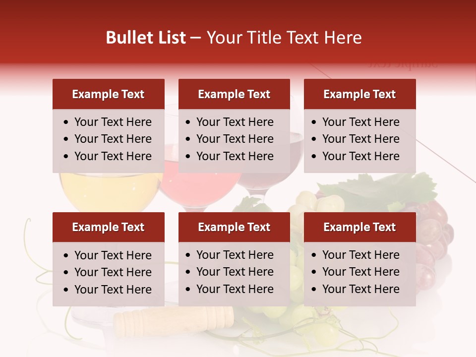 White Vineyard Vine PowerPoint Template