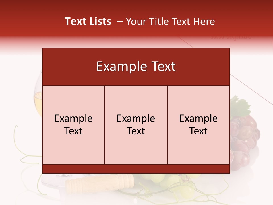 White Vineyard Vine PowerPoint Template