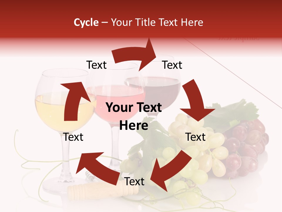 White Vineyard Vine PowerPoint Template