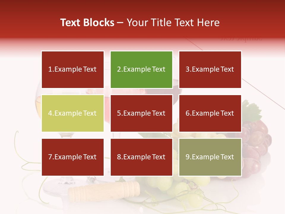 White Vineyard Vine PowerPoint Template