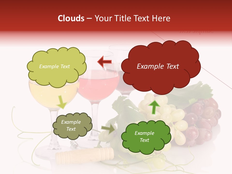 White Vineyard Vine PowerPoint Template