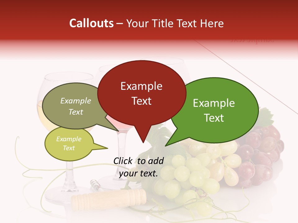 White Vineyard Vine PowerPoint Template