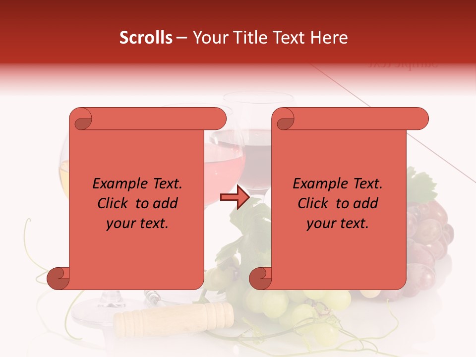 White Vineyard Vine PowerPoint Template