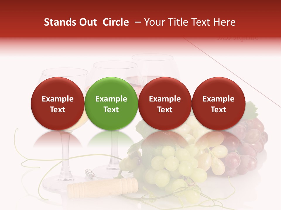 White Vineyard Vine PowerPoint Template