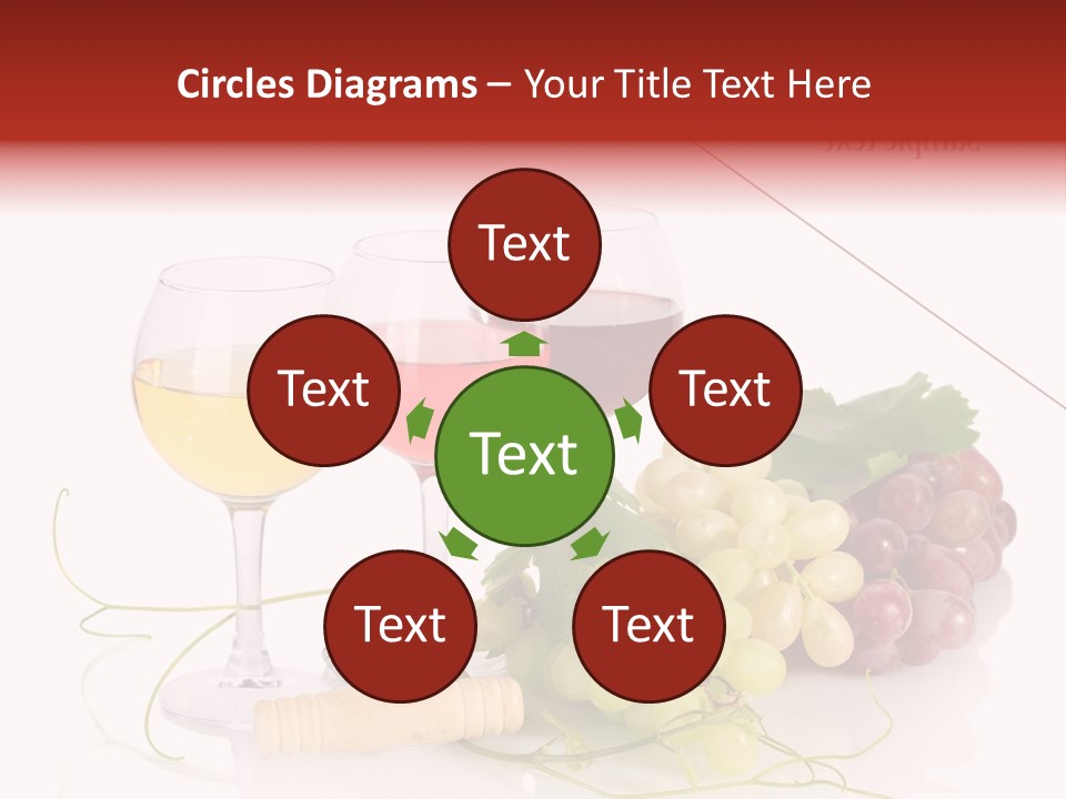 White Vineyard Vine PowerPoint Template