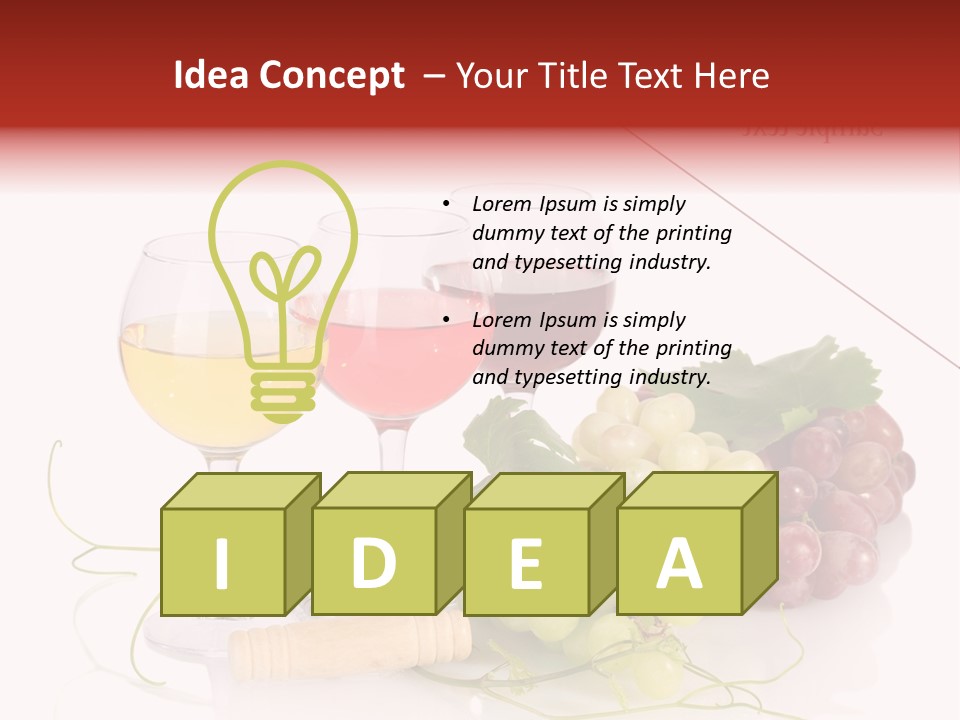 White Vineyard Vine PowerPoint Template