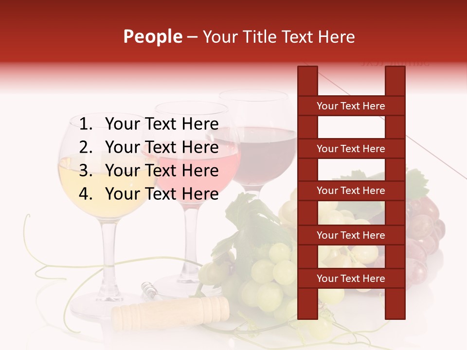 White Vineyard Vine PowerPoint Template