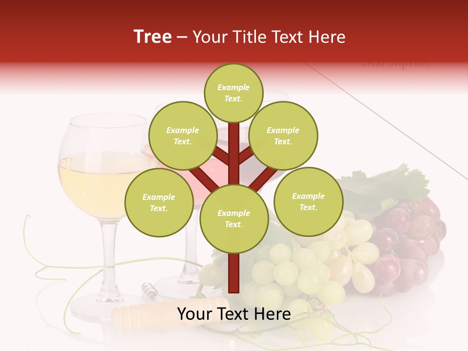 White Vineyard Vine PowerPoint Template