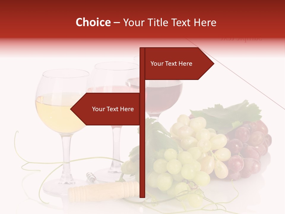 White Vineyard Vine PowerPoint Template