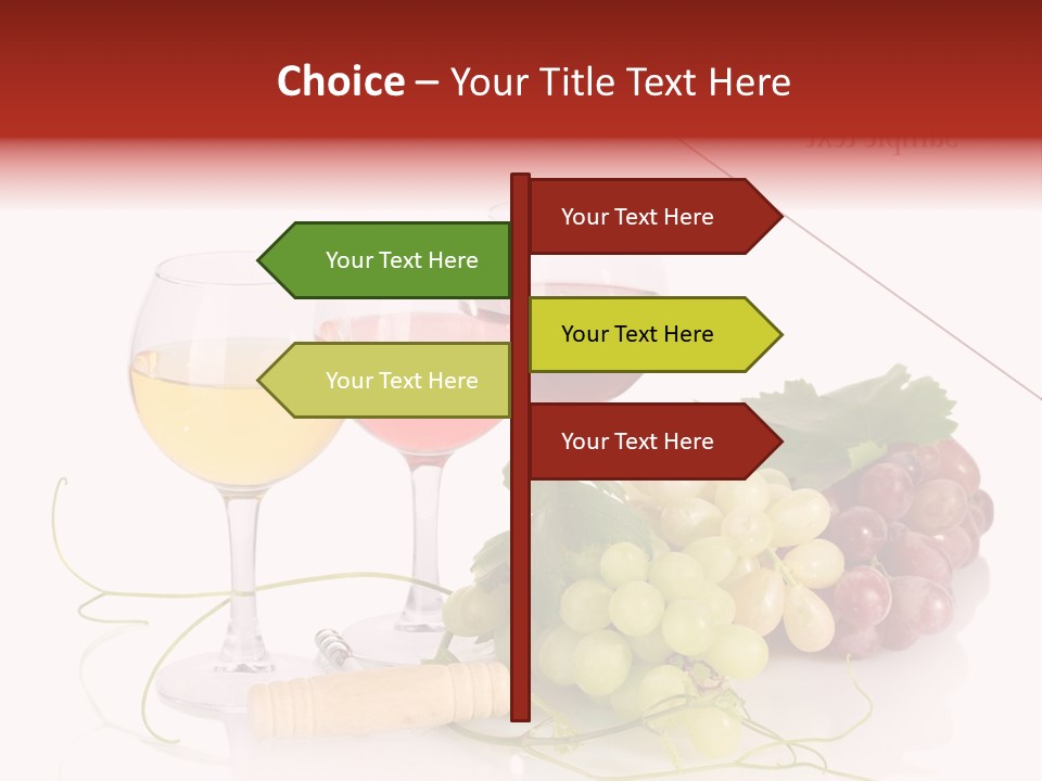 White Vineyard Vine PowerPoint Template